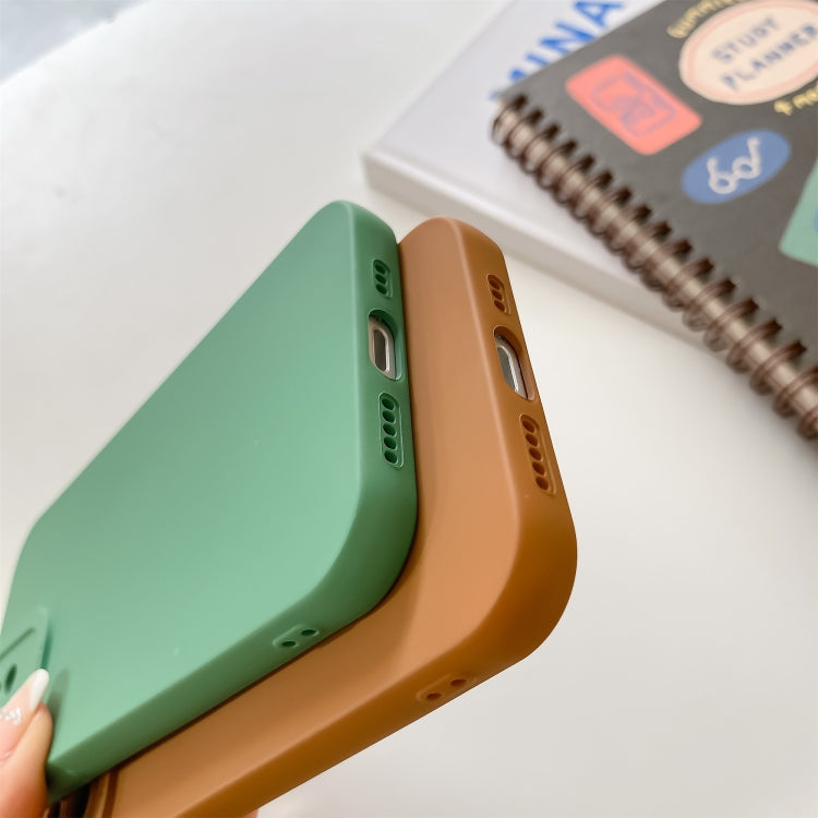 For iPhone 11 Straight Side Liquid Silicone Phone Case