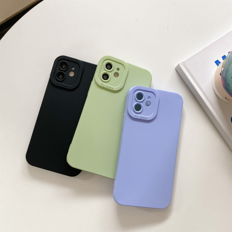 For iPhone 11 Straight Side Liquid Silicone Phone Case