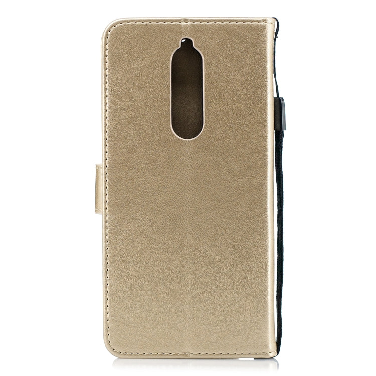 Diamond Encrusted Butterflies Love Flowers Pattern Horizontal Flip Leather Case for Nokia 5.1, with Holder & Card Slots & Wallet & Lanyard