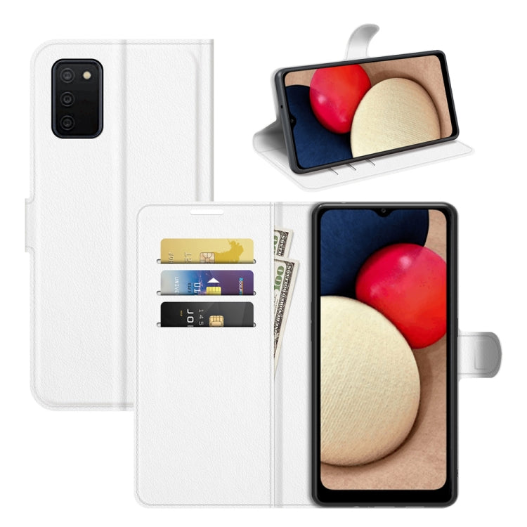 For Samsung Galaxy A03s 164mm Litchi Texture Horizontal Flip Protective Case with Holder & Card Slots & Wallet