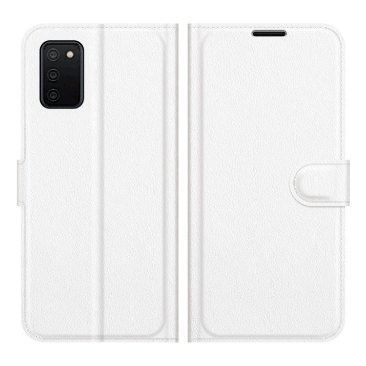 For Samsung Galaxy A03s 164mm Litchi Texture Horizontal Flip Protective Case with Holder & Card Slots & Wallet