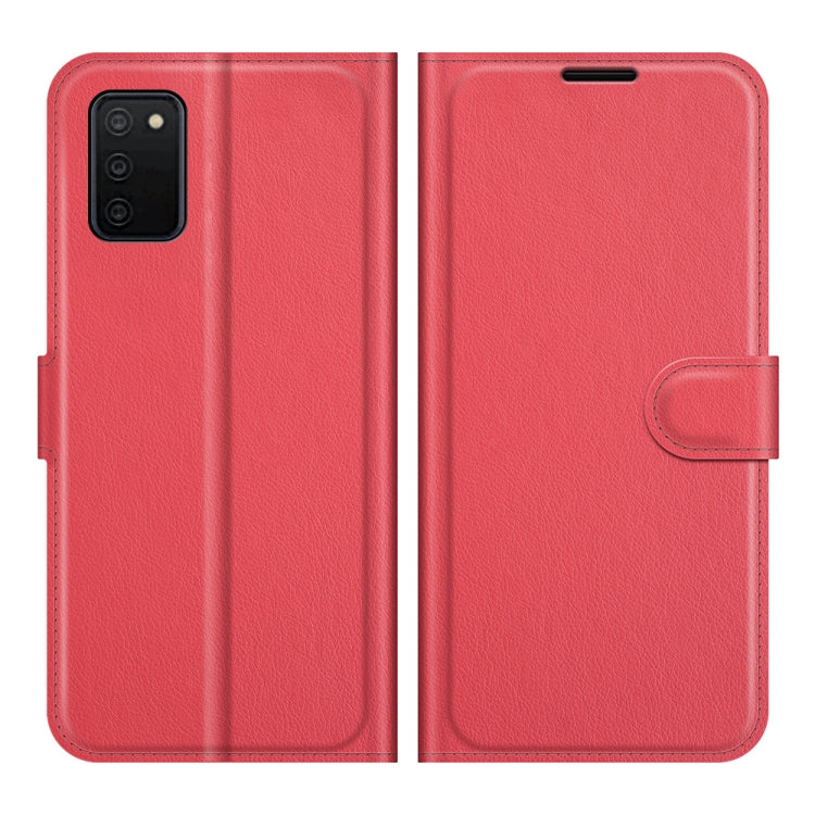 For Samsung Galaxy A03s 164mm Litchi Texture Horizontal Flip Protective Case with Holder & Card Slots & Wallet