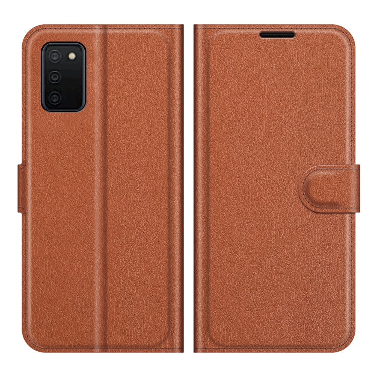 For Samsung Galaxy A03s 164mm Litchi Texture Horizontal Flip Protective Case with Holder & Card Slots & Wallet