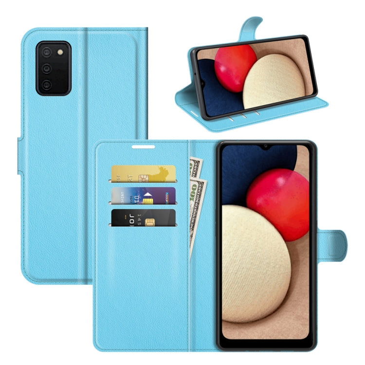For Samsung Galaxy A03s 164mm Litchi Texture Horizontal Flip Protective Case with Holder & Card Slots & Wallet