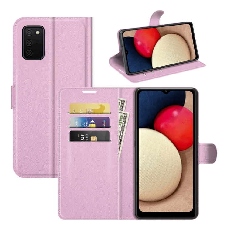 For Samsung Galaxy A03s 164mm Litchi Texture Horizontal Flip Protective Case with Holder & Card Slots & Wallet