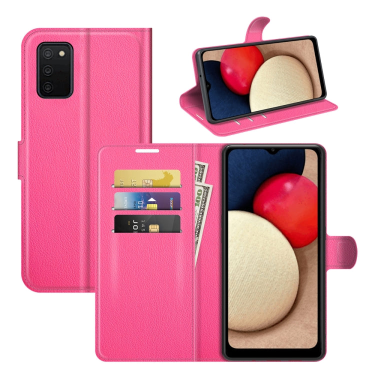For Samsung Galaxy A03s 164mm Litchi Texture Horizontal Flip Protective Case with Holder & Card Slots & Wallet