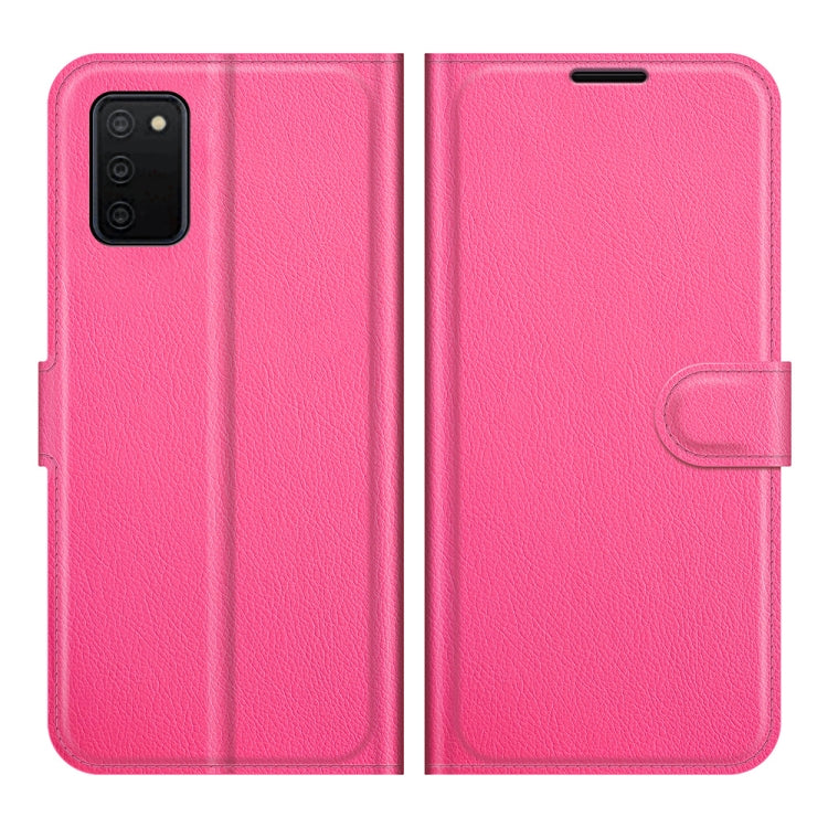 For Samsung Galaxy A03s 164mm Litchi Texture Horizontal Flip Protective Case with Holder & Card Slots & Wallet