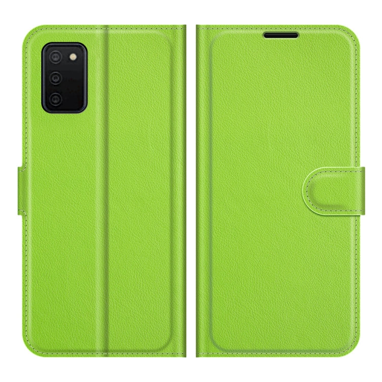 For Samsung Galaxy A03s 164mm Litchi Texture Horizontal Flip Protective Case with Holder & Card Slots & Wallet