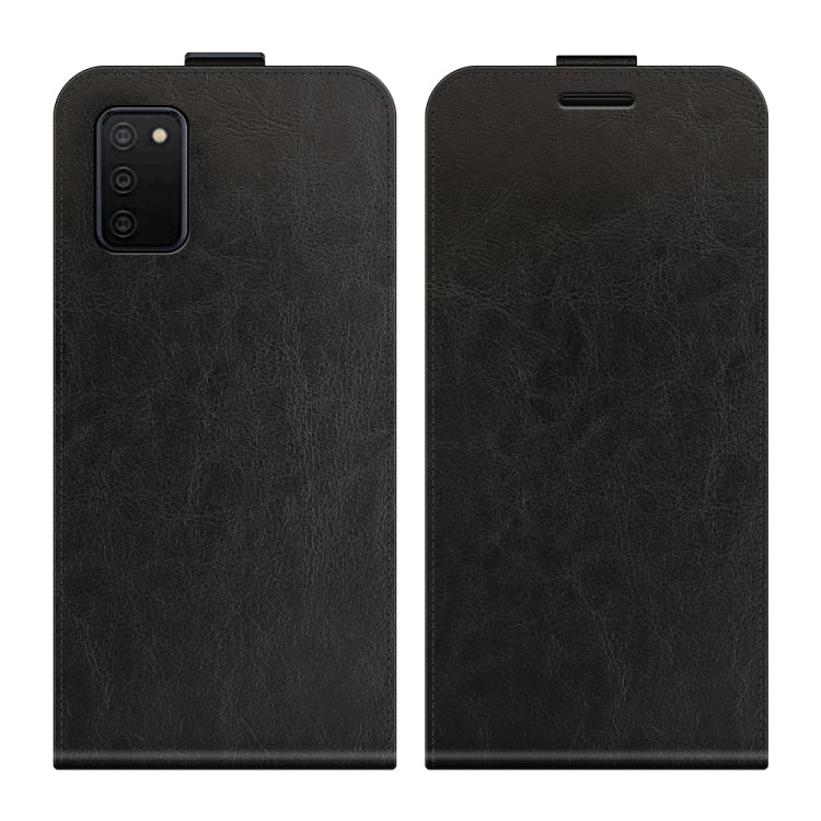 For Samsung Galaxy A03s 164mm R64 Texture Single Vertical Flip Leather Protective Case with Card Slots & Photo Frame