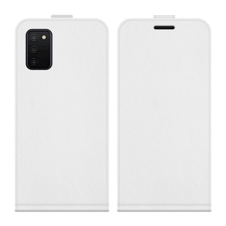 For Samsung Galaxy A03s 164mm R64 Texture Single Vertical Flip Leather Protective Case with Card Slots & Photo Frame