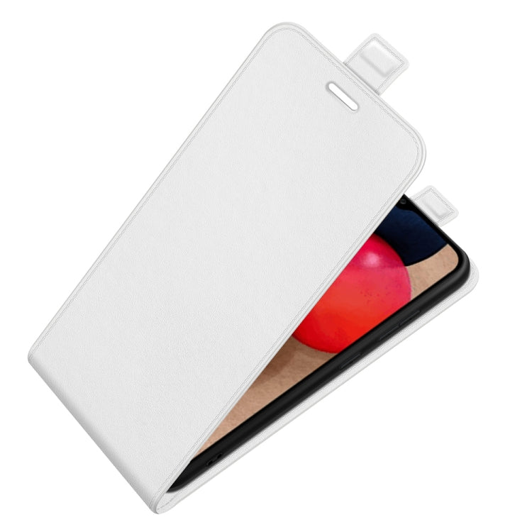 For Samsung Galaxy A03s 164mm R64 Texture Single Vertical Flip Leather Protective Case with Card Slots & Photo Frame