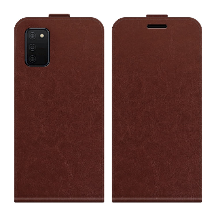 For Samsung Galaxy A03s 164mm R64 Texture Single Vertical Flip Leather Protective Case with Card Slots & Photo Frame