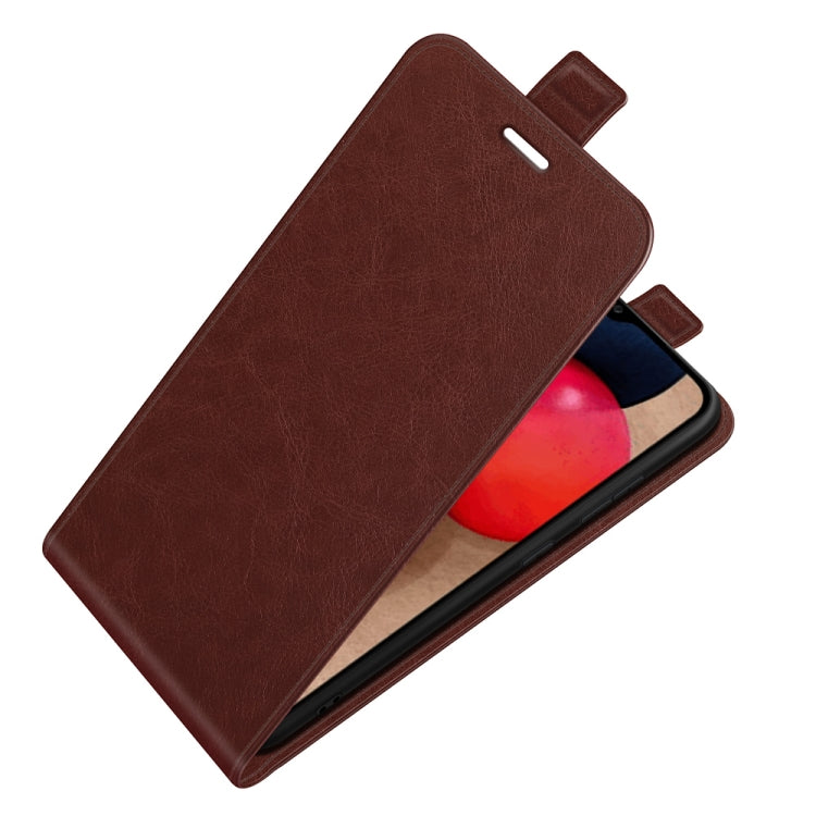 For Samsung Galaxy A03s 164mm R64 Texture Single Vertical Flip Leather Protective Case with Card Slots & Photo Frame