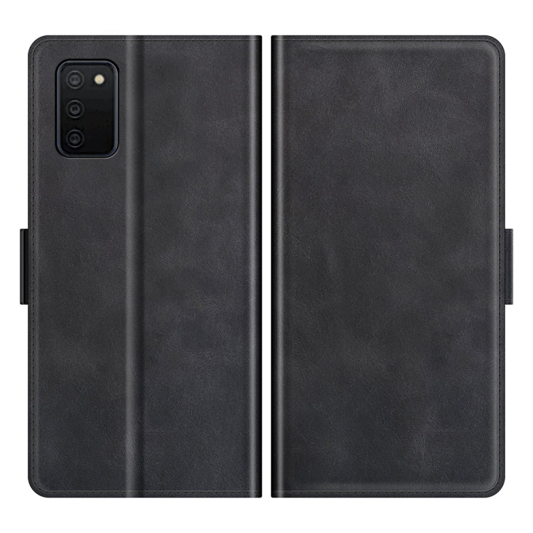 For Samsung Galaxy A03s 164mm Dual-side Magnetic Buckle Horizontal Flip Leather Case with Holder & Card Slots & Wallet
