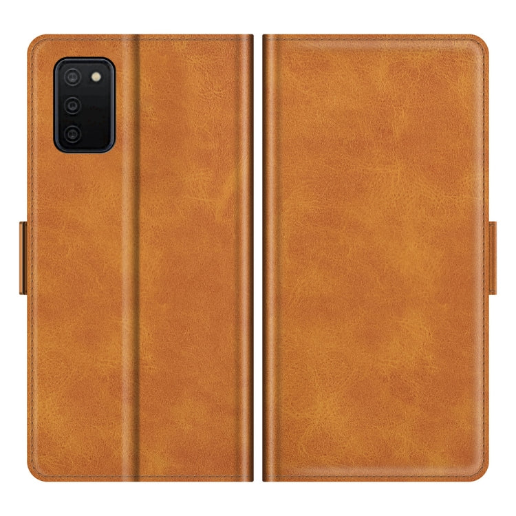 For Samsung Galaxy A03s 164mm Dual-side Magnetic Buckle Horizontal Flip Leather Case with Holder & Card Slots & Wallet
