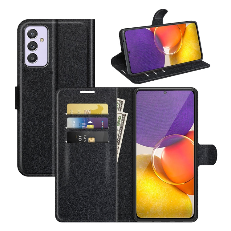 For Samsung Galaxy Quantum 2 / A82 Litchi Texture Horizontal Flip Protective Case with Holder & Card Slots & Wallet