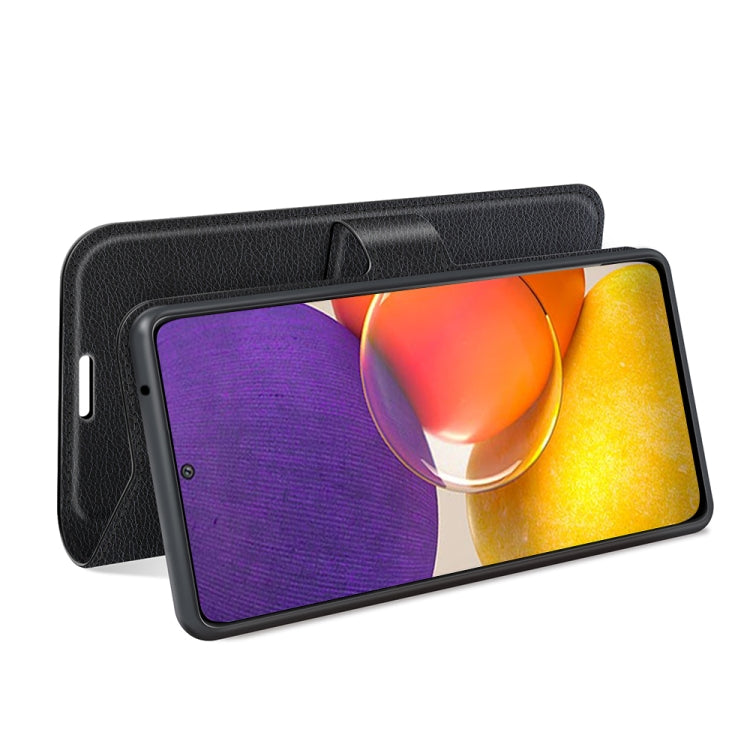 For Samsung Galaxy Quantum 2 / A82 Litchi Texture Horizontal Flip Protective Case with Holder & Card Slots & Wallet