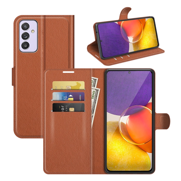 For Samsung Galaxy Quantum 2 / A82 Litchi Texture Horizontal Flip Protective Case with Holder & Card Slots & Wallet
