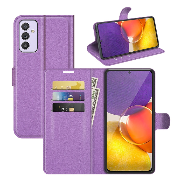 For Samsung Galaxy Quantum 2 / A82 Litchi Texture Horizontal Flip Protective Case with Holder & Card Slots & Wallet