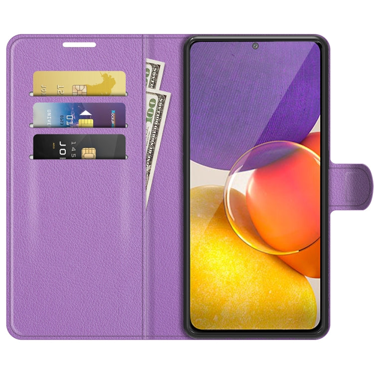 For Samsung Galaxy Quantum 2 / A82 Litchi Texture Horizontal Flip Protective Case with Holder & Card Slots & Wallet