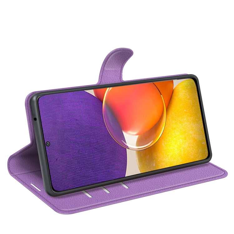For Samsung Galaxy Quantum 2 / A82 Litchi Texture Horizontal Flip Protective Case with Holder & Card Slots & Wallet