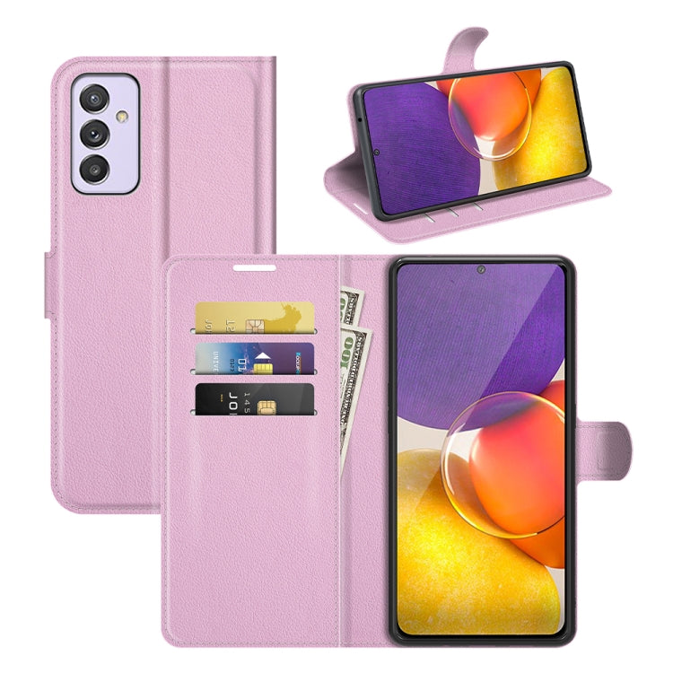 For Samsung Galaxy Quantum 2 / A82 Litchi Texture Horizontal Flip Protective Case with Holder & Card Slots & Wallet