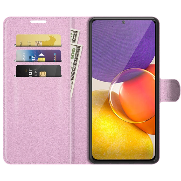 For Samsung Galaxy Quantum 2 / A82 Litchi Texture Horizontal Flip Protective Case with Holder & Card Slots & Wallet