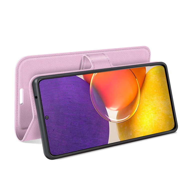For Samsung Galaxy Quantum 2 / A82 Litchi Texture Horizontal Flip Protective Case with Holder & Card Slots & Wallet