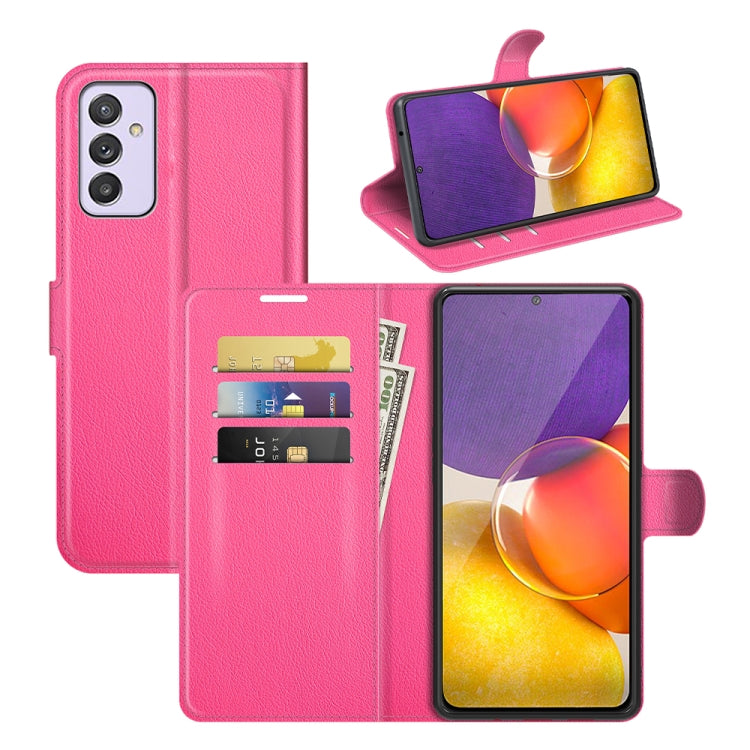 For Samsung Galaxy Quantum 2 / A82 Litchi Texture Horizontal Flip Protective Case with Holder & Card Slots & Wallet