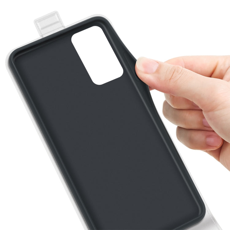 For Samsung Galaxy Quantum 2 / A82 R64 Texture Single Vertical Flip Leather Protective Case with Card Slots & Photo Frame