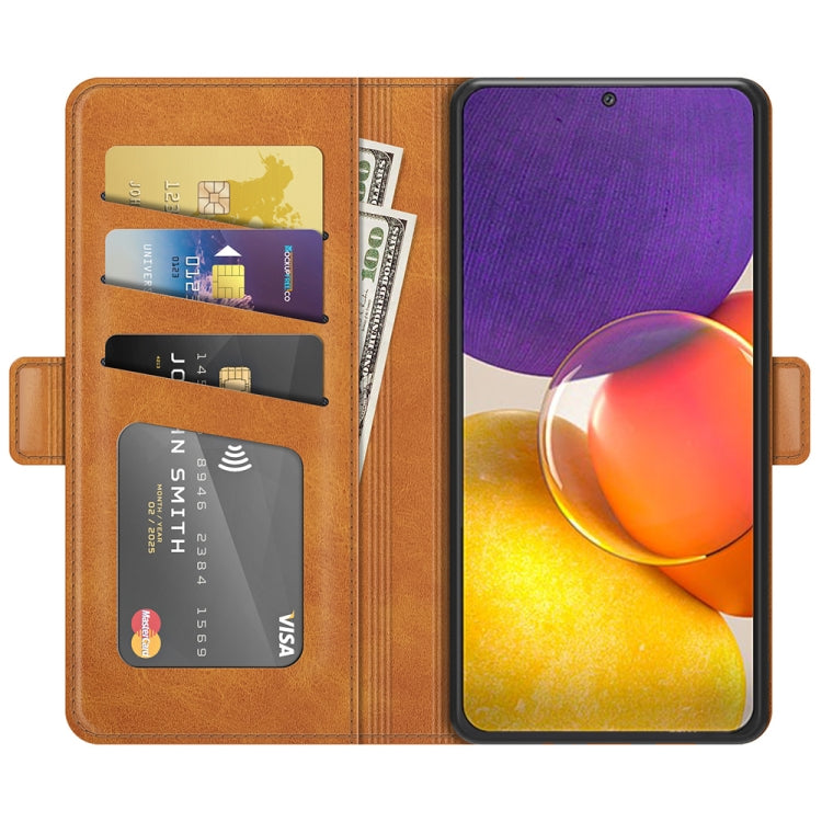 For Samsung Galaxy Quantum 2 / A82 Dual-side Magnetic Buckle Horizontal Flip Leather Case with Holder & Card Slots & Wallet