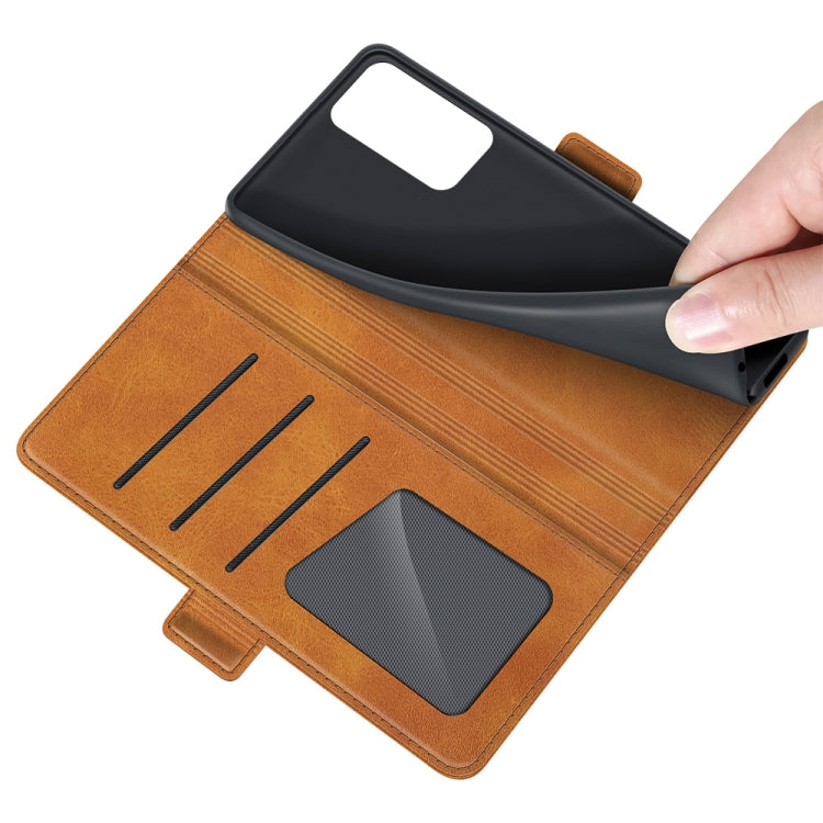 For Samsung Galaxy Quantum 2 / A82 Dual-side Magnetic Buckle Horizontal Flip Leather Case with Holder & Card Slots & Wallet
