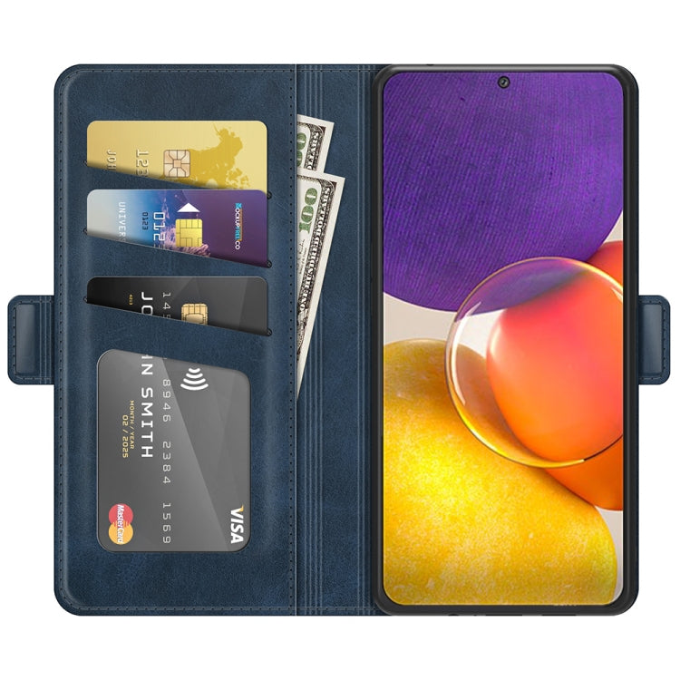 For Samsung Galaxy Quantum 2 / A82 Dual-side Magnetic Buckle Horizontal Flip Leather Case with Holder & Card Slots & Wallet