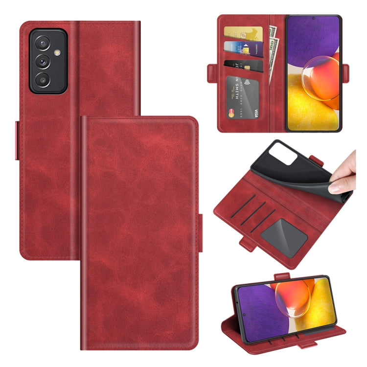 For Samsung Galaxy Quantum 2 / A82 Dual-side Magnetic Buckle Horizontal Flip Leather Case with Holder & Card Slots & Wallet