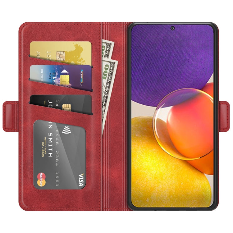 For Samsung Galaxy Quantum 2 / A82 Dual-side Magnetic Buckle Horizontal Flip Leather Case with Holder & Card Slots & Wallet