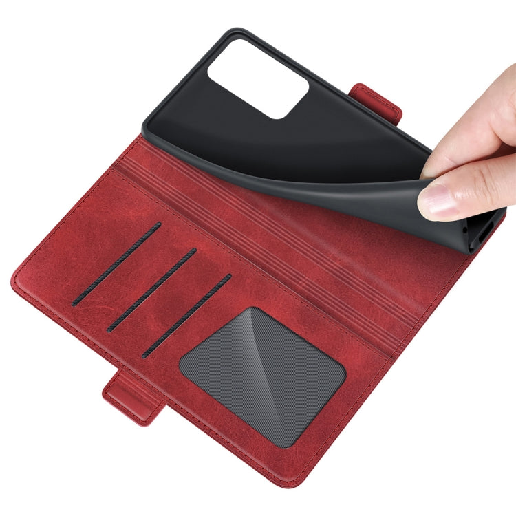For Samsung Galaxy Quantum 2 / A82 Dual-side Magnetic Buckle Horizontal Flip Leather Case with Holder & Card Slots & Wallet