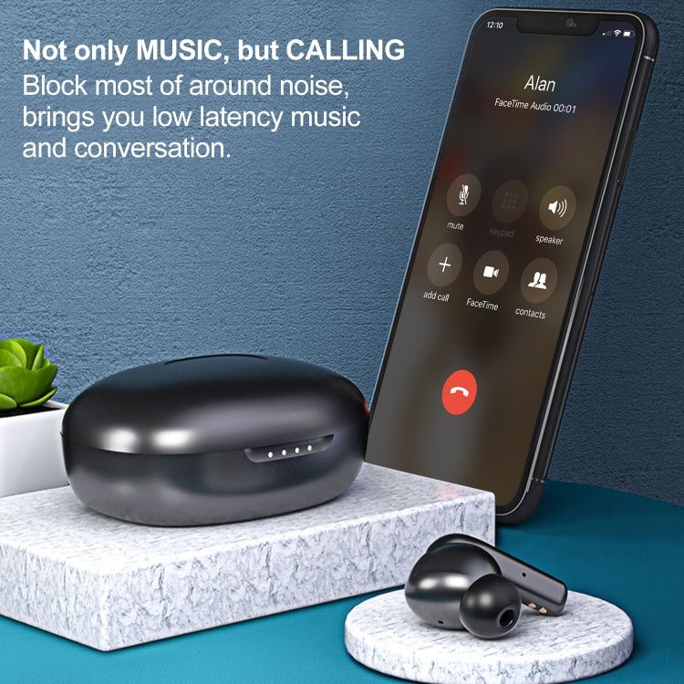 TWS-08 Bluetooth TWS 5.0 Copper Ring Speaker Binaural True Stereo Touch Control Earphone