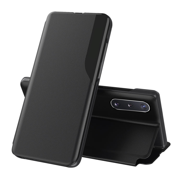 For Samsung Galaxy A03s 166mm Attraction Flip Holder Leather Phone Case