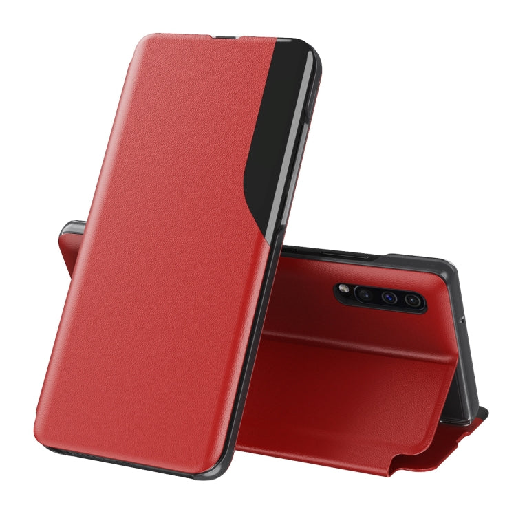 For Samsung Galaxy A03s 166mm Attraction Flip Holder Leather Phone Case