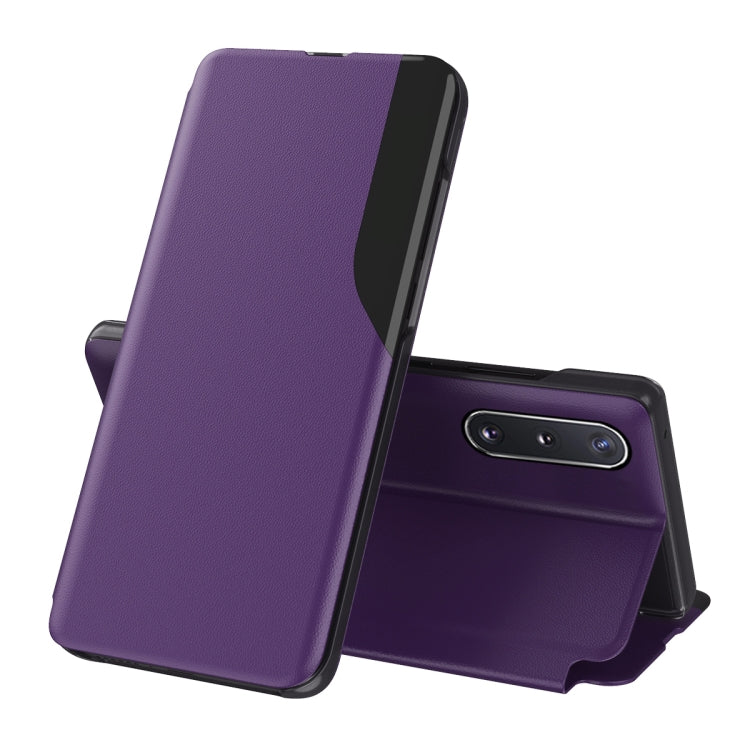 For Samsung Galaxy A03s 166mm Attraction Flip Holder Leather Phone Case
