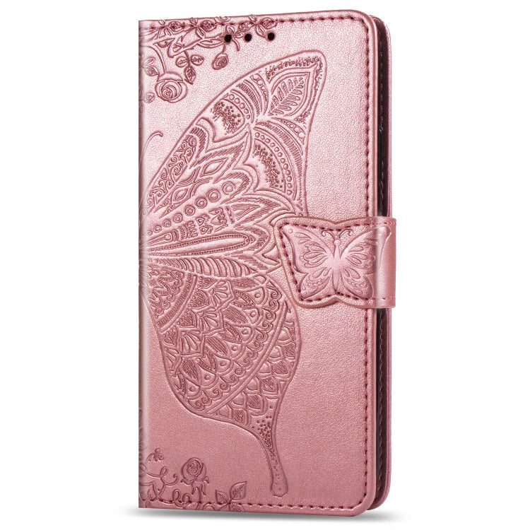Butterfly Love Flowers Embossing Horizontal Flip Leather Case for Google Pixel 3A XL, with Holder & Card Slots & Wallet & Lanyard
