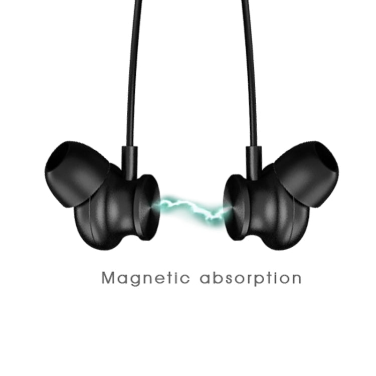 YH-08 Neck-Mounted Wireless Bluetooth 5.0 Sports Earphone with Magnetic & Wired Control Function(Black)