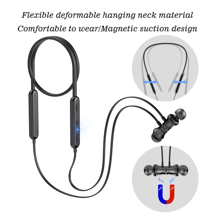 W7 Neck-Mounted Wireless Bluetooth 4.2 Sports Earphone with Magnetic & Wired Control Function