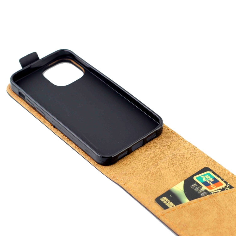 For iPhone 13 mini Business Style Vertical Flip TPU Leather Case with Card Slot (Black)