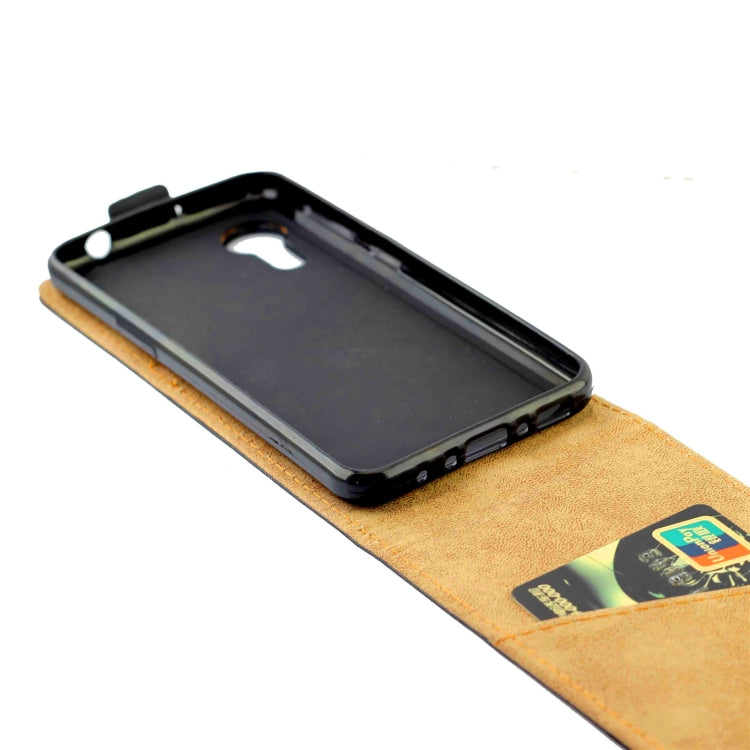 Business Style Vertical Flip TPU Leather Case with Card Slot For Samsung Galaxy Xcover5(Black)