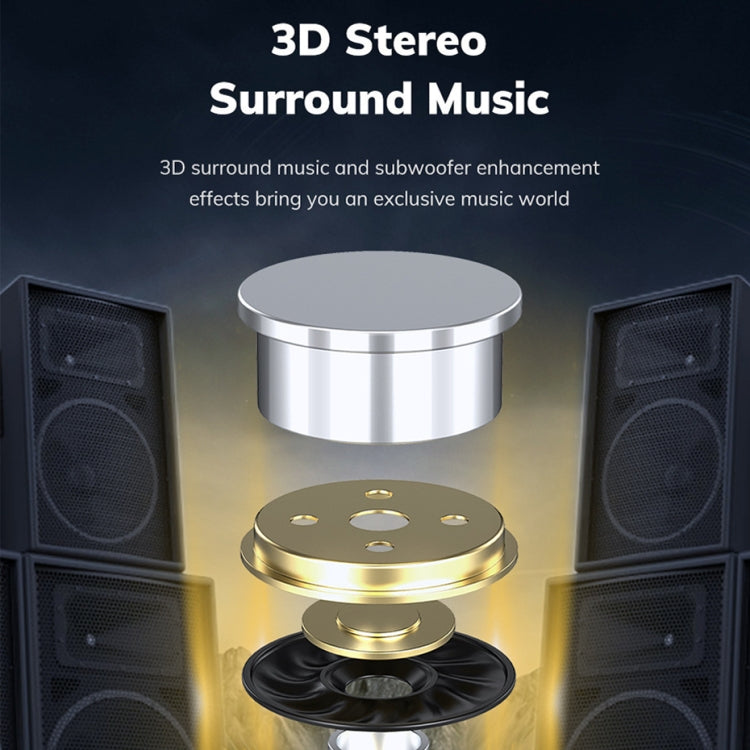 TWS-A10S Bluetooth 5.0 Binaural Stereo Touch Earphones with Large Capacity Battery Charging Box(Black)