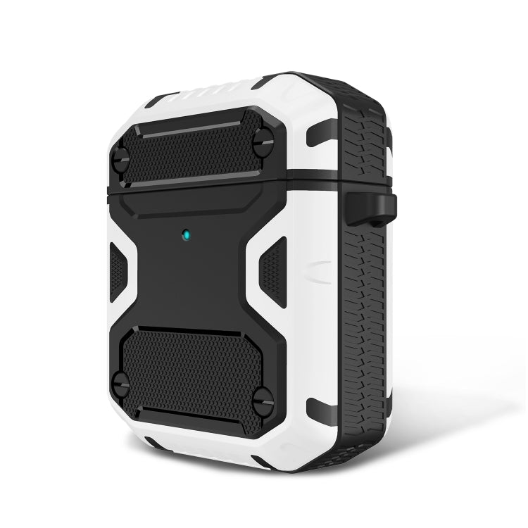 Two-color TPU + PC Tri-proof Earphone Protective Case with Hook For AirPods 1 / 2