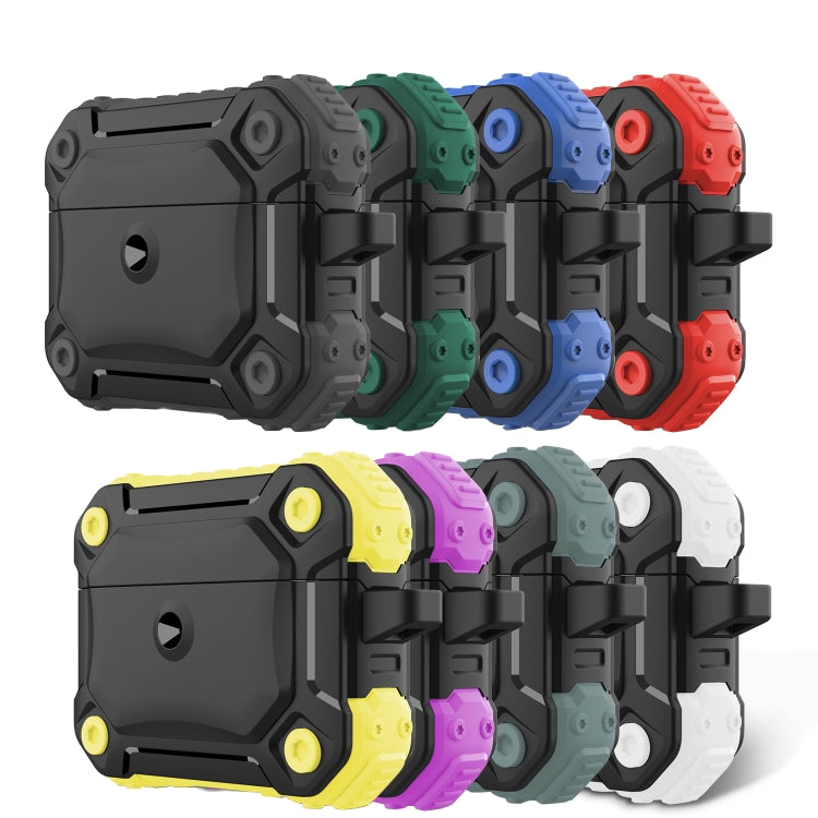 Two-color TPU + PC Tri-proof Earphone Protective Case with Hook For AirPods Pro
