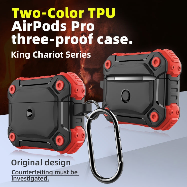 Two-color TPU + PC Tri-proof Earphone Protective Case with Hook For AirPods Pro