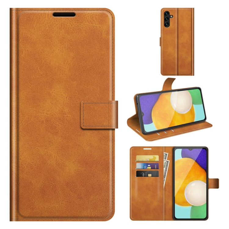 For Samsung Galaxy A13 5G Retro Calf Pattern Buckle Horizontal Flip Leather Case with Holder & Card Slots & Wallet